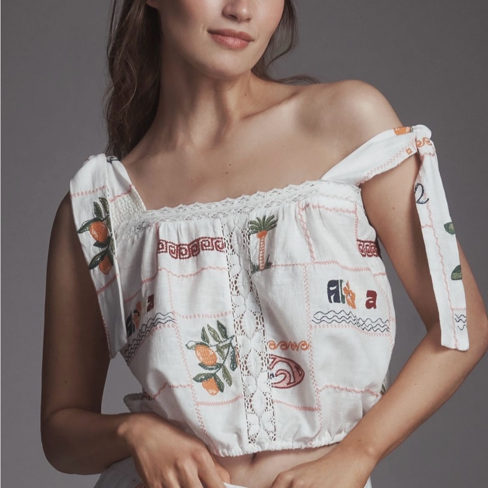 Pilcro embroidered crop top - Picture 3 of 3